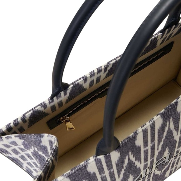 Maje Bleu Marine Tie & Dye Canvas Tote Bag NWT - Picture 4 of 7